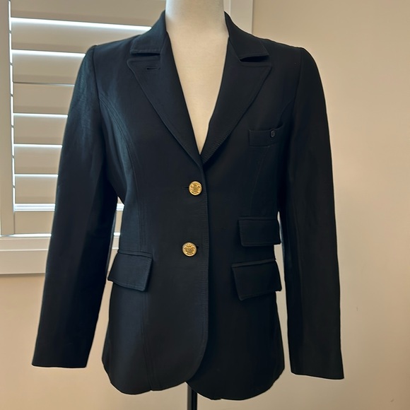 Smythe Dandy Linen Blazer Black size 10 - Picture 2 of 15